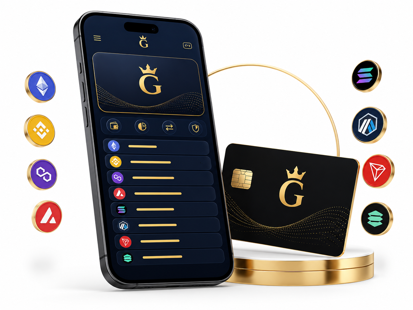 GOLDY multi-chain wallet and card